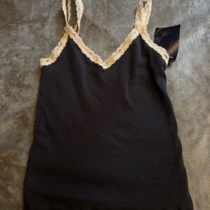 Brandy Melville black white laced singlet
